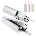 2-in-1 Heat Resistant Mat & Bag for Hair Styling Tools, Hanging Curling Iron Holder Flat Iron Holder with Zip, Portable Hot Hair Tools Travel Bag, Hair Straightener Mat Pouch for Countertop (Silver)