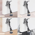 Kick Down Door Stoppers for Bottom of Door (Silver / 4 inch x 1pack)