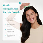 2 Pack Large Scalp Massager Scrubber Shampoo Brush for Hair Growth (Light Beige & Green)