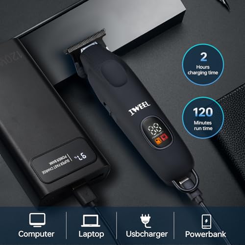 Professional Beard Trimmer for Men (Matte Black)