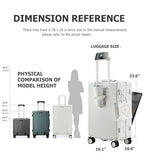 PC Hardside Carry On Luggage (A1-Ivory White (zipperless closure) / 22.5")