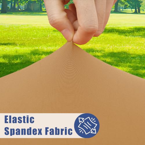 2 Pack Rectangle Spandex Fitted Table Cloth (Camel / 96" x 30" (Rectangular))
