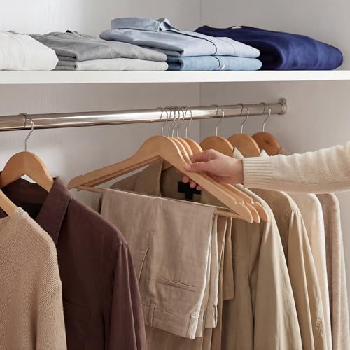 Wooden Coat Hangers (0.5"T (20 pack) / Natural Wood Color)