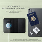 Passport Holder with Find My Tracking (Black)