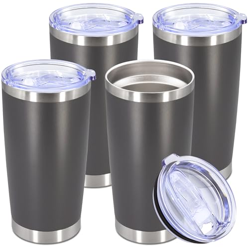 20oz Tumbler Stainless Steel Tumbler Coffee Tumbler with Lid Grey (Gray)