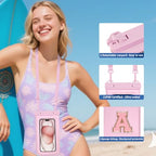 Waterproof Phone Pouch Floating (Pink Letter)