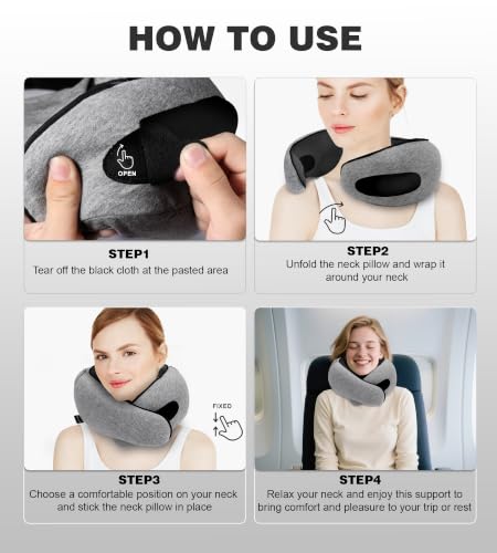 Hat style travel neck pillow (Light Grey)
