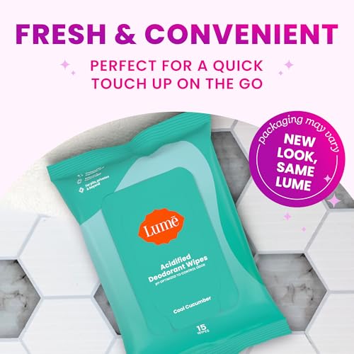 Acidified Deodorant Wipes (15 Count (Pack of 3))