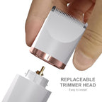 Electric Body Hair Trimmer (Rose Gold ＆ White)