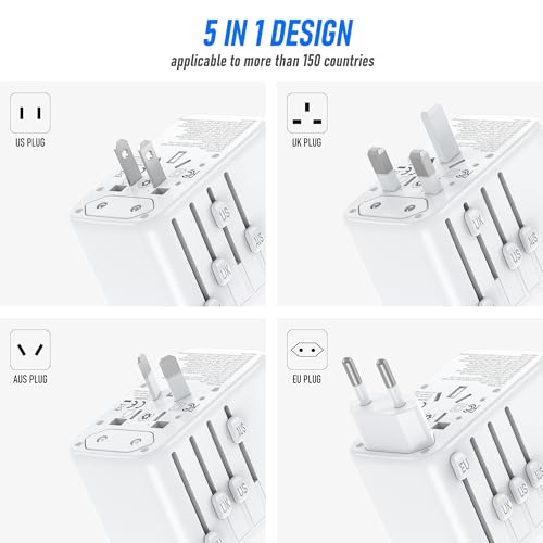 YLEE Travel Plug Adapter (White)