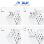 YLEE Travel Plug Adapter (White)