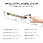 3 4 Inch Curling Iron for Short Hair Extra Long Barrel (3/4 Inch)
