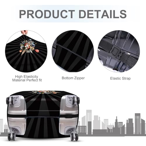 Travel Adventure Luggage Cover (#134 / M(fits 24-26Inch suitcase))