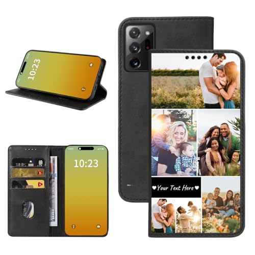 Custom Wallet Phone Case for Samsung Galaxy Note 20 Ultra 5G (Galaxy Note 20 Ultra / Black-D)