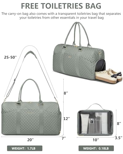 Women Weekender Travel Duffle Bag (04-Sage Green / Large)
