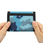 RFID Blocking Canvas Wallet for Men and Women (Camoblue Set)