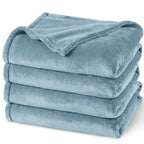 Fleece Blanket Twin 66x90 (Dusty Blue / Twin(66" X 90"))
