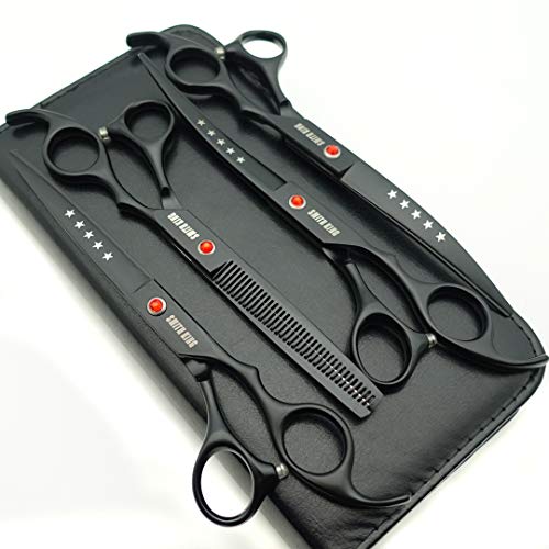7.0in Professional Pet Grooming Scissors set (Matt Black)