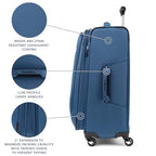 Maxlite 5 Softside Checked Luggage Spinner (Checked-Medium 25-Inch / Ensign Blue)