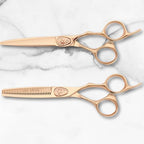 Gold Hair Scissors for Professional Hairdressers (Set of Hair Shears)