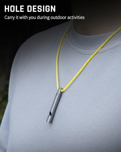 Titanium Emergency Whistle (Gray-2PCS)