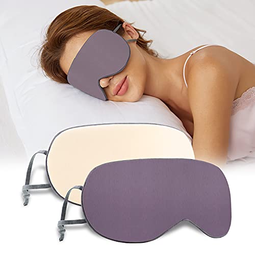 Sleeping Mask 2 Pack (Purple/Pink + White/Orange)