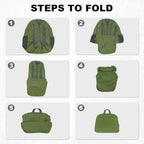 20L lightweight packable Hiking Daypack Foldable Backpack for Men Women Small Travel Outdoor Foldable Shoulder Bag (Army Green)