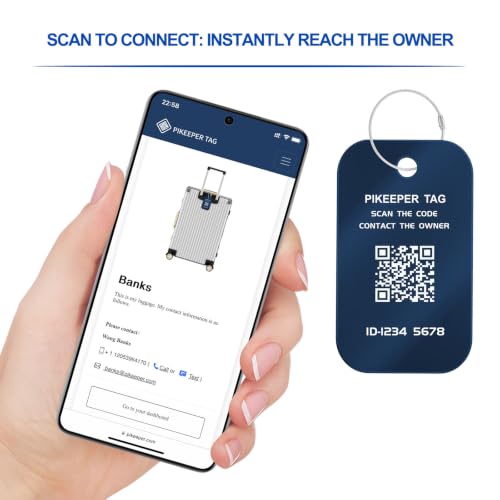 2 Pack Smart QR Code Luggage Tag (Blue)