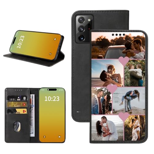 Custom Wallet Phone Case for Samsung Galaxy Note 20 Ultra 5G (Galaxy Note 20 Ultra / Black-E)