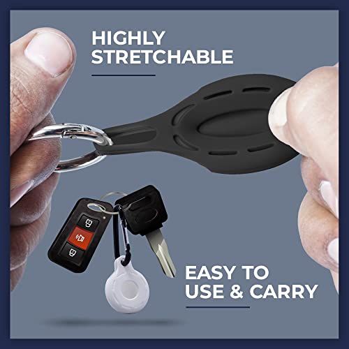 AirTag Holder 4 Pack Compatible with Apple AirTag (Blue - White - Red - Black)