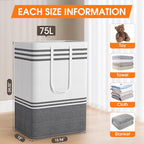 3 Pack Large Laundry Baskets (3 x 75L)