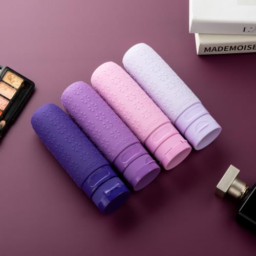 Travel Bottles for Toiletries (Purple / 3 Ounces)