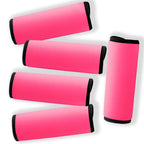 Neoprene Luggage Handle Wraps for Traveling Bright Color Luggage Tags (Pink 01)