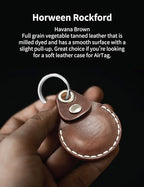 Horween Leather Keychain Holder for AirTag (Havanna Brown)