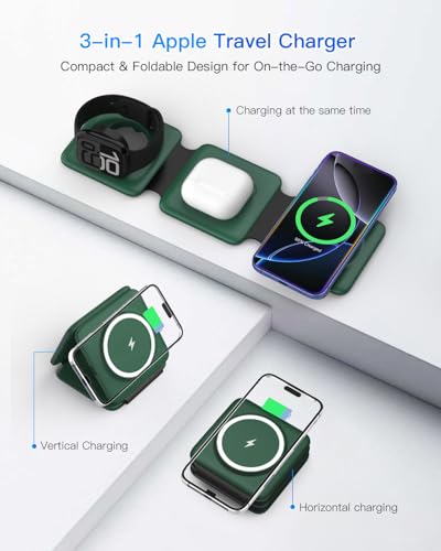 3 in 1 Wireless Charger for iPhone (Green)