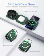 3 in 1 Wireless Charger for iPhone (Green)