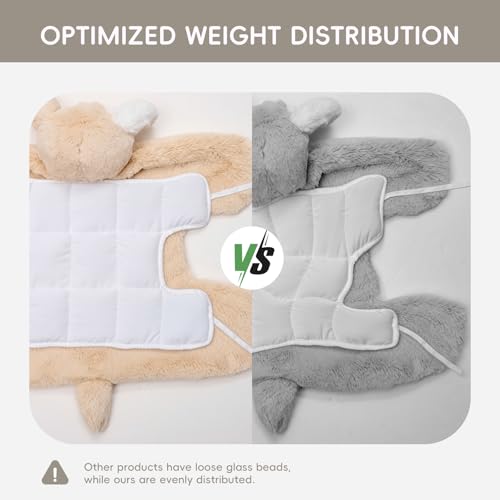 Weighted Lap Pad for Kids 5 lbs (55-beige Puppy Pattern / 22" x 16" | 5lbs)