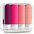 Travel Bottles for Toiletries (Purplish Red)