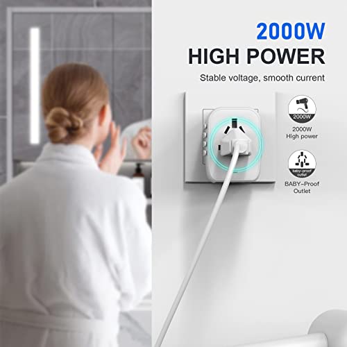 Universal International Power Travel Plug Adapter (White)