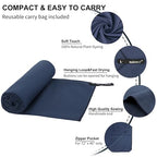 Microfiber Towel Quick Dry Camping & Travel & Gym Towel. Compact (Navy Blue / 72.00" x 40.00")