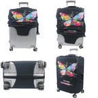 Thicker Luggage Cover Elastic Suitcase Cover Protector Fits 18 (Butterfly / L)