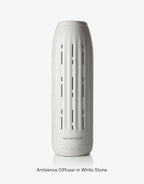 AromaTech Ambience Scent Diffuser for Essential Oil Blends & Fragrances – Waterless Scent Machine w/Bluetooth for Home, Bathroom Boutiques, Hotel, Spa – White Stone Acrylic