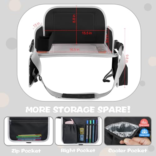 Kids Travel Tray for Car Seat (Zero Black)