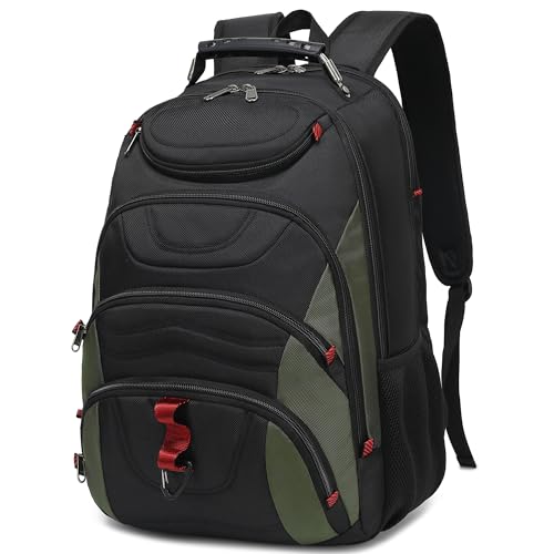 Laptop Backpack for men (17.3 / Black&army Green)