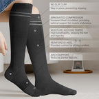 Viscose Made from Bamboo Compression Socks for Women&Men 20 (Medium / 4 Pair-grey)