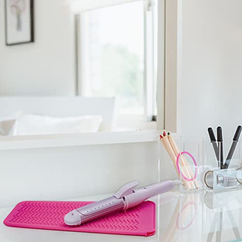 Silicone Heat Resistant Mat Pouch for Hair Straightener (1 Pack / Pink)