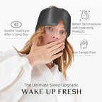Silk Sleep Mask for Women and Men (Black)