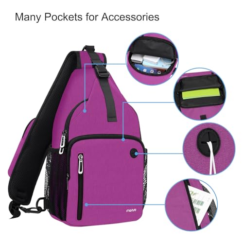 Sling Backpack Bag (Rose Red)