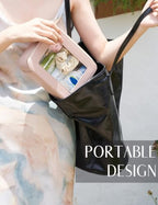 Clear Makeup Bag Travel Cosmetic Case Toiletry Bag with Zipper Make Up Case Traveling (Mauve / Dual Elegance)
