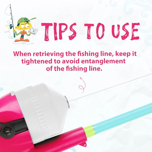 Kids Fishing Pole (Bubblegum Pink & Mint Blue)